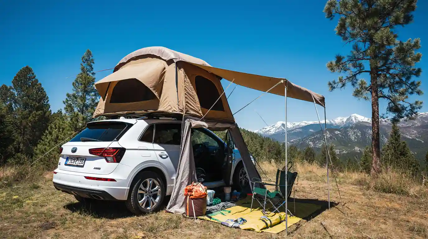 tentes gonflables sur automobile